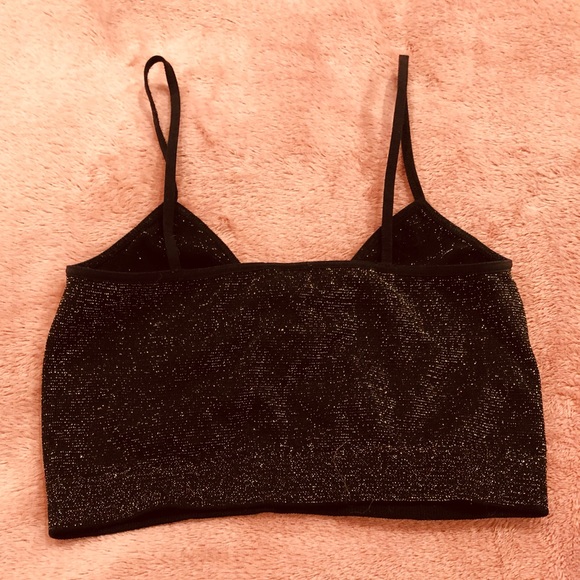Black top with ✨gold✨sparkles on it. - Picture 2 of 3